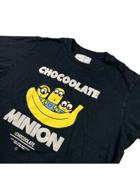 Chocoolate x Minion Men's 100% Cotton S/S T-Shirt Black • Large